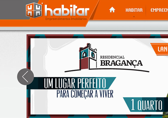 Cliente: Habitar Empreendimentos Imobiliários | Site com desenvolvimento front e back end.